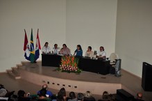 Participantes da mesa  redonda sobre Agricultura Familiar