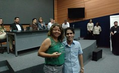 Professora homenageada