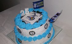 Bolo comemorativo dos 25 anos da Usina Ciência