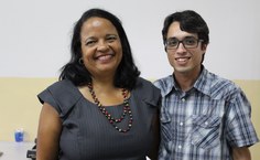 Orientadora, Magnólia Rejane, e Pedro Barros