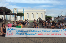 Protesto dos estudantes de Santana do Ipanema em 2014