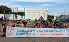 Protesto dos estudantes de Santana do Ipanema em 2014
