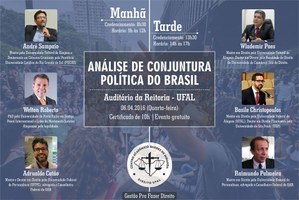 Evento gratuito da Faculdade de Direito discute a atual conjuntura política