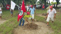 Trabalhadores rurais ajudaram a organizar o Bosque em Defesa da Vida