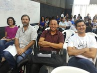 A pró reitora Joelma Albuquerque, coordenador Ivanildo Piccoli, professor Marcos Moreira  e músico Ivanilson Coelho