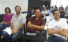 A pró reitora Joelma Albuquerque, coordenador Ivanildo Piccoli, professor Marcos Moreira  e músico Ivanilson Coelho