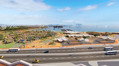 Panorama geral da Vila da Enseada que aponta para o mar mostrando todos os setores do projeto
