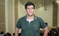 Estudante de Direito, João Sampaio, participou do debate como ouvinte