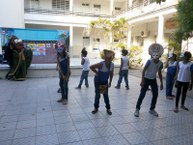 Intervenção dos alunos da Escola Brandão Lima no pátio do Espaço Cultural da ufal