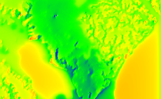 Mapa do vento médio entre 2003 2012 aos 10 metros de altura