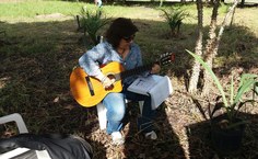 Ruth Vasconcelos tocou algumas canções para celebrar o encontro