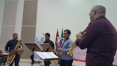 Apresentação do Quarteto de Sax da ETA deu início às atividades