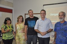 Professores em palestra na Semana de Acolhimento