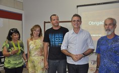Professores em palestra na Semana de Acolhimento