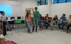 Os alunos fizeram apresentações sobre o conteúdo aprendido