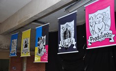 Decoração na FAU para receber os estudantes de Design em alusão ao filme Harry Potter