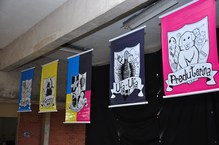 Decoração na FAU para receber os estudantes de Design em alusão ao filme Harry Potter