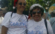 Jandira (à dir) com a amigo Lilly Costa