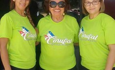 Jandira Moraes (C) com suas colegas do Corufal