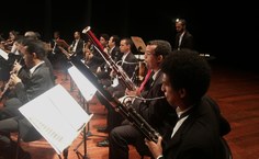 Orquestra Sinfônica em concerto realizado no Teatro Deodoro