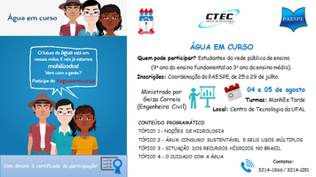 Paespe promove curso sobre conscientização dos recursos hídricos