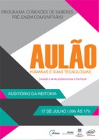 Pré-Enem Comunitário terá aulão sobre ciências humanas e suas tecnologias