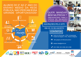 Alunos de escola pública podem se inscrever em preparatório para o Paespe