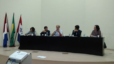 Mesa de abertura do 1º Seminário do Mestrado em Direito