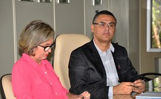 O vice reitor José Vieira e a professora Eliana Almeida