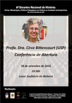 Conferência de abertura será com a professora Circe Bittencourt