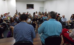 Alunos e servidores prestigiaram o lançamento oficial do Corpo Cênico ( Foto Alex Zampielly)