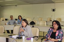 A superintendente do Hospital Universitário, Maria de Fátima Siliansky, interviu na reunião