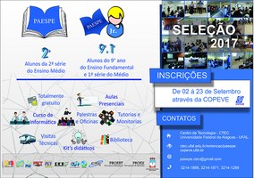 Paespe abre seleção para alunos da rede pública de ensino