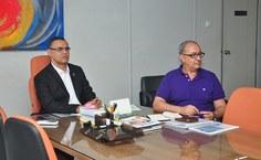 José Vieira e Alejandro Frery receberam os representantes do IPEA