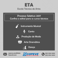 Escola Técnica de Artes abre inscrições para seleção de novos alunos