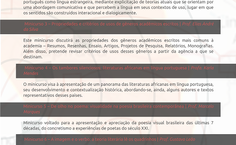 Programação dos minicursos