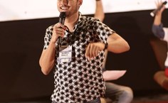 Kennel Rogis, um dos realizadores de filme exibidos nesta tarde, incentivou os jovens a produzirem cinema (Foto   Paulo Accioly)