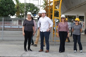 Reitora e ministro do Turismo visitam Complexo Esportivo da Ufal