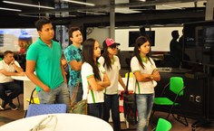 Grupo de alunos do Ifal durante visita