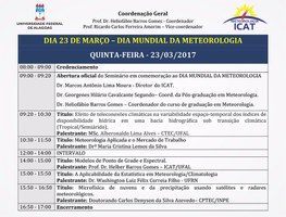 Icat promove seminário no Dia Mundial da Meteorologia