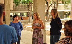 A reitora Valéria com as pró reitoras Estudantil e de Gestão de Pessoas