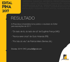 Pinacoteca divulga contemplados pelo edital de exposições 2017