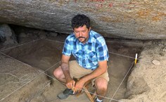 Área escavada no sítio Lajedo do Cruzeiro Prof Flávio