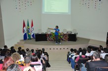 Apresentação durante lançamento do Lêberdade