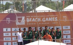 O handebol de areia masculino conquistou a prata