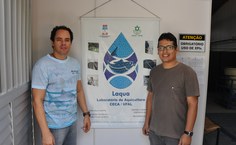 Pesquisadores Emerson Soares e Elton Santos, coordenadores do Laboratório de Aquicultura da Ufal