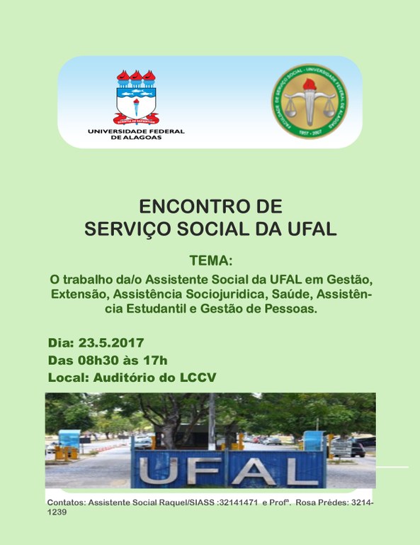 Encontro de Serviço Social da UFAL .