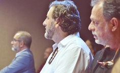 Vinícius Palmeira, secretário de Cultura de Maceió, Ivanildo Pìccoli, coordenadsor de Assuntos Culturais da Ufal, e Antonio Lopes, diretor de Ensino da ETA