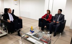 Valéria Correia com o secretário Nacional do Ministério do Esporte e o assessor do ministro do turismo