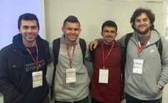 Bruno e a equipe Antonio Carvalho Júnior (UFPI), Edson Damasceno (UFPI), Jonatas Fraga (FURG)